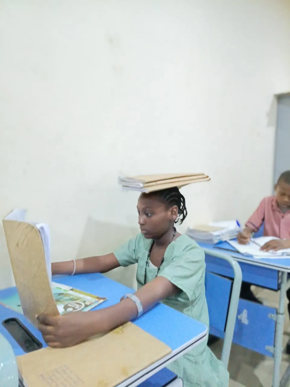 Students engaged in reading activity